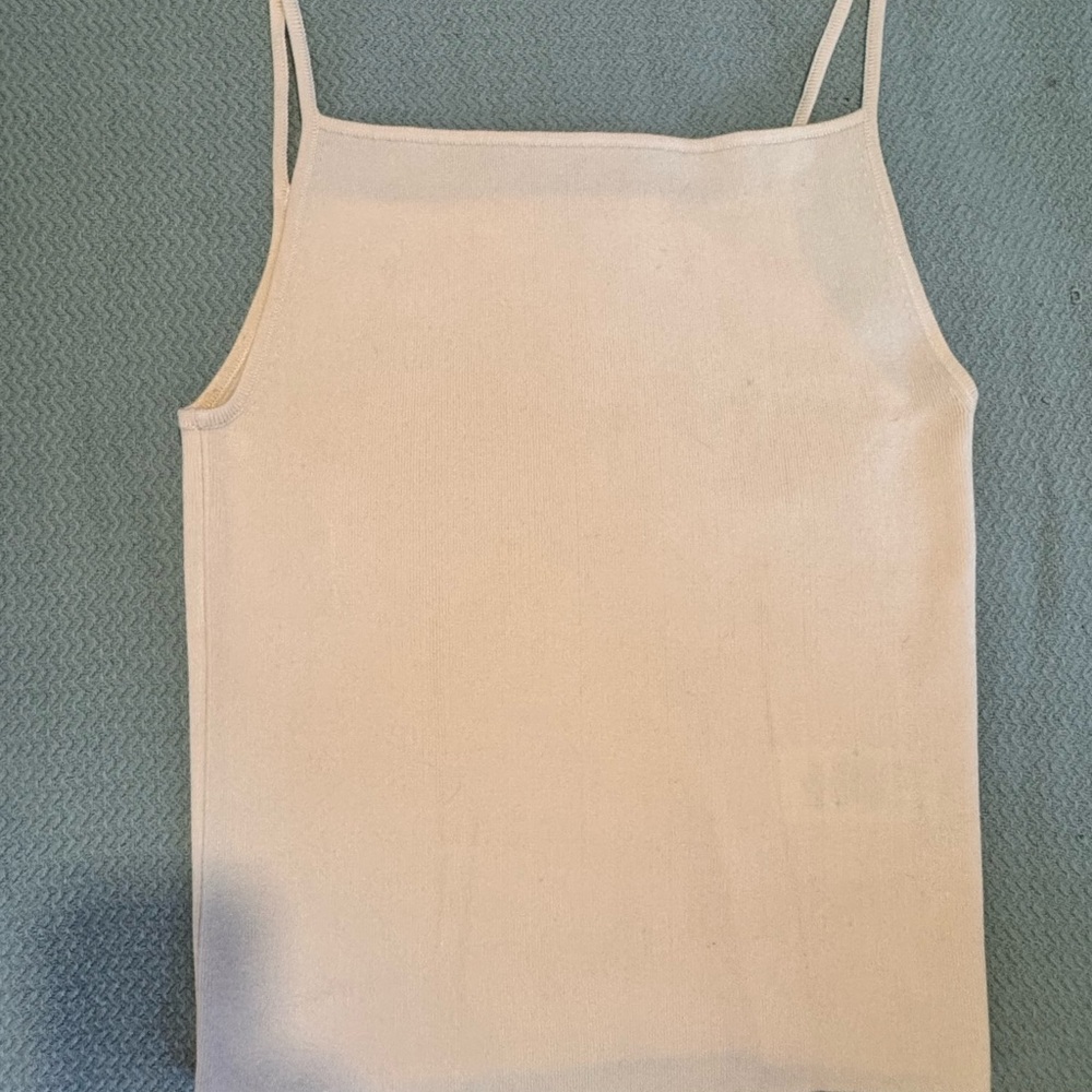 Anthropologie Pale Yellow Tank Top